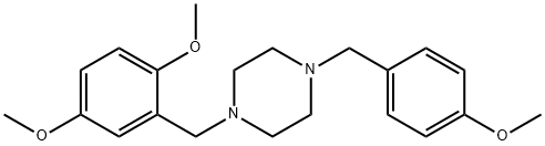 1-(2,5-dimethoxybenzyl)-4-(4-methoxybenzyl)piperazine Struktur