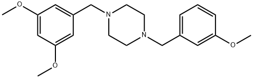 1-(3,5-dimethoxybenzyl)-4-(3-methoxybenzyl)piperazine Struktur