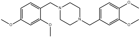 1-(2,4-dimethoxybenzyl)-4-(3,4-dimethoxybenzyl)piperazine Struktur