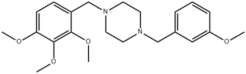 1-(3-methoxybenzyl)-4-(2,3,4-trimethoxybenzyl)piperazine Struktur