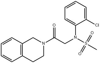 N-(2-chlorophenyl)-N-[2-(3,4-dihydroisoquinolin-2(1H)-yl)-2-oxoethyl]methanesulfonamide Struktur