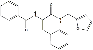 N-{1-benzyl-2-[(2-furylmethyl)amino]-2-oxoethyl}benzamide Struktur