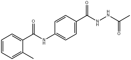 N-{4-[(2-acetylhydrazino)carbonyl]phenyl}-2-methylbenzamide Struktur