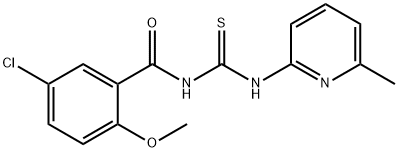 N-(5-chloro-2-methoxybenzoyl)-N'-(6-methyl-2-pyridinyl)thiourea Struktur