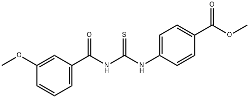 methyl 4-({[(3-methoxybenzoyl)amino]carbothioyl}amino)benzoate Struktur