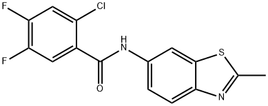 2-chloro-4,5-difluoro-N-(2-methyl-1,3-benzothiazol-6-yl)benzamide Struktur