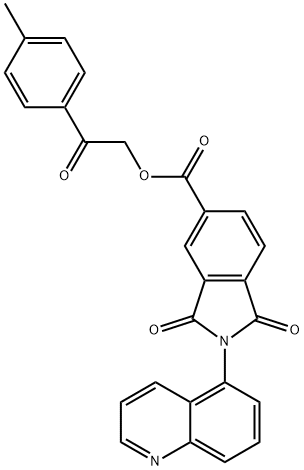 2-(4-methylphenyl)-2-oxoethyl 1,3-dioxo-2-quinolin-5-ylisoindoline-5-carboxylate Struktur