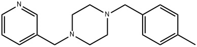 1-(4-methylbenzyl)-4-(3-pyridinylmethyl)piperazine Struktur