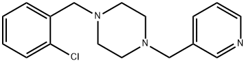 1-(2-chlorobenzyl)-4-(3-pyridinylmethyl)piperazine Struktur