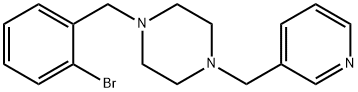 1-(2-bromobenzyl)-4-(3-pyridinylmethyl)piperazine Struktur