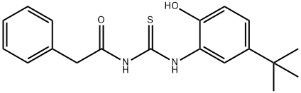 N-(5-tert-butyl-2-hydroxyphenyl)-N'-(phenylacetyl)thiourea Struktur