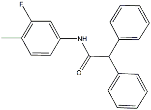 N-(3-fluoro-4-methylphenyl)-2,2-diphenylacetamide Struktur