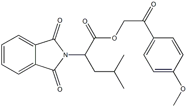 2-(4-methoxyphenyl)-2-oxoethyl 2-(1,3-dioxo-1,3-dihydro-2H-isoindol-2-yl)-4-methylpentanoate Struktur