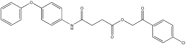 2-(4-chlorophenyl)-2-oxoethyl 4-oxo-4-(4-phenoxyanilino)butanoate Struktur