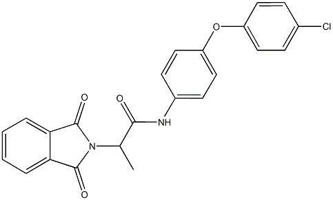 N-[4-(4-chlorophenoxy)phenyl]-2-(1,3-dioxo-1,3-dihydro-2H-isoindol-2-yl)propanamide Struktur