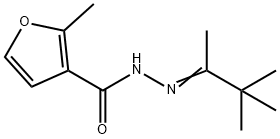 2-methyl-N'-(1,2,2-trimethylpropylidene)-3-furohydrazide Struktur