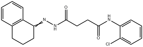 N-(2-chlorophenyl)-4-[2-(3,4-dihydro-1(2H)-naphthalenylidene)hydrazino]-4-oxobutanamide Struktur