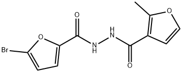 5-bromo-N'-(2-methyl-3-furoyl)-2-furohydrazide Struktur