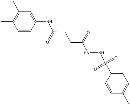 N-(3,4-dimethylphenyl)-4-{2-[(4-methylphenyl)sulfonyl]hydrazino}-4-oxobutanamide Struktur