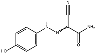 2-cyano-2-[(4-hydroxyphenyl)hydrazono]acetamide Struktur