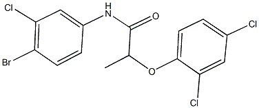 N-(4-bromo-3-chlorophenyl)-2-(2,4-dichlorophenoxy)propanamide Struktur