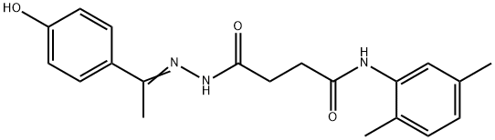 N-(2,5-dimethylphenyl)-4-{2-[1-(4-hydroxyphenyl)ethylidene]hydrazino}-4-oxobutanamide Struktur