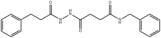 N-benzyl-4-oxo-4-[2-(3-phenylpropanoyl)hydrazino]butanamide Struktur