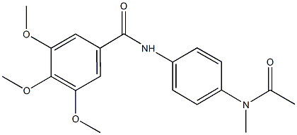 N-{4-[acetyl(methyl)amino]phenyl}-3,4,5-trimethoxybenzamide Struktur