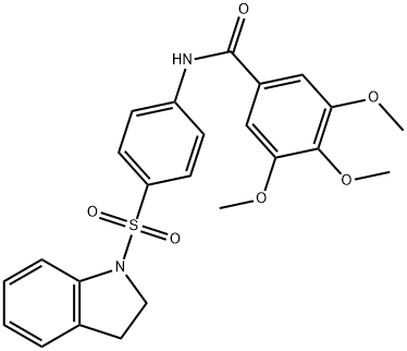 N-[4-(2,3-dihydro-1H-indol-1-ylsulfonyl)phenyl]-3,4,5-trimethoxybenzamide Struktur