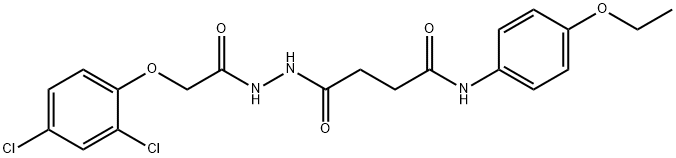 4-{2-[(2,4-dichlorophenoxy)acetyl]hydrazino}-N-(4-ethoxyphenyl)-4-oxobutanamide Struktur