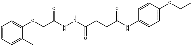 N-(4-ethoxyphenyl)-4-{2-[(2-methylphenoxy)acetyl]hydrazino}-4-oxobutanamide Struktur