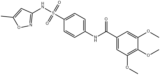 3,4,5-trimethoxy-N-(4-{[(5-methyl-3-isoxazolyl)amino]sulfonyl}phenyl)benzamide Struktur