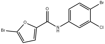 5-bromo-N-(4-bromo-3-chlorophenyl)-2-furamide Struktur