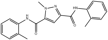 1-methyl-N~3~,N~5~-bis(2-methylphenyl)-1H-pyrazole-3,5-dicarboxamide Struktur