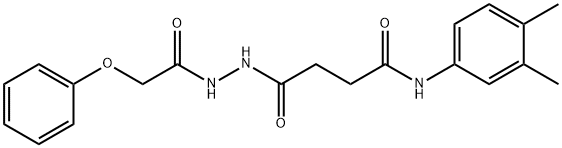 N-(3,4-dimethylphenyl)-4-oxo-4-[2-(phenoxyacetyl)hydrazino]butanamide Struktur