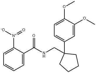 N-{[1-(3,4-dimethoxyphenyl)cyclopentyl]methyl}-2-nitrobenzamide Struktur