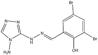 3,5-dibromo-2-hydroxybenzaldehyde (4-amino-4H-1,2,4-triazol-3-yl)hydrazone Struktur