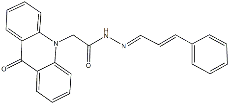 2-(9-oxo-10(9H)-acridinyl)-N'-(3-phenyl-2-propenylidene)acetohydrazide Struktur