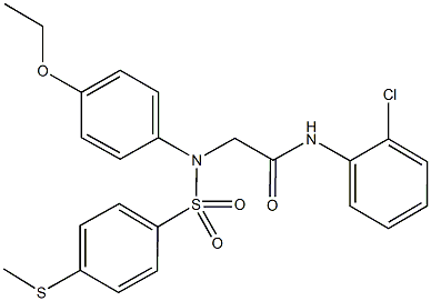 N-(2-chlorophenyl)-2-([4-(ethyloxy)phenyl]{[4-(methylsulfanyl)phenyl]sulfonyl}amino)acetamide Struktur