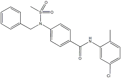 N-(5-chloro-2-methylphenyl)-4-[(methylsulfonyl)(phenylmethyl)amino]benzamide Struktur