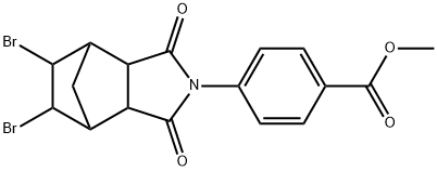 methyl 4-(8,9-dibromo-3,5-dioxo-4-azatricyclo[5.2.1.0~2,6~]dec-4-yl)benzoate Struktur