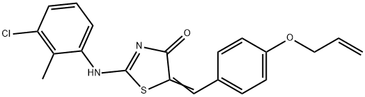 5-[4-(allyloxy)benzylidene]-2-[(3-chloro-2-methylphenyl)imino]-1,3-thiazolidin-4-one Struktur