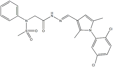 N-[2-(2-{[1-(2,5-dichlorophenyl)-2,5-dimethyl-1H-pyrrol-3-yl]methylene}hydrazino)-2-oxoethyl]-N-phenylmethanesulfonamide Struktur