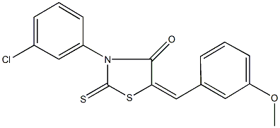 3-(3-chlorophenyl)-5-(3-methoxybenzylidene)-2-thioxo-1,3-thiazolidin-4-one Struktur