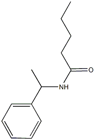 N-(1-phenylethyl)pentanamide Struktur