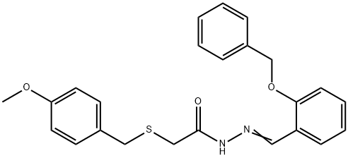 N'-[2-(benzyloxy)benzylidene]-2-[(4-methoxybenzyl)sulfanyl]acetohydrazide Struktur