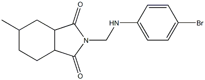 2-[(4-bromoanilino)methyl]-5-methylhexahydro-1H-isoindole-1,3(2H)-dione Struktur