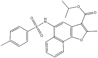 isopropyl 2-methyl-5-{[(4-methylphenyl)sulfonyl]amino}naphtho[1,2-b]furan-3-carboxylate Struktur