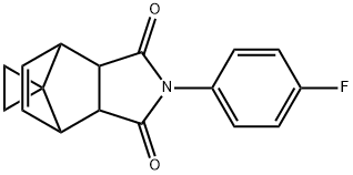 4-(4-fluorophenyl)-spiro[4-azatricyclo[5.2.1.0~2,6~]dec[8]ene-10,1'-cyclopropane]-3,5-dione Struktur