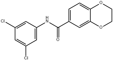 N-(3,5-dichlorophenyl)-2,3-dihydro-1,4-benzodioxine-6-carboxamide Struktur